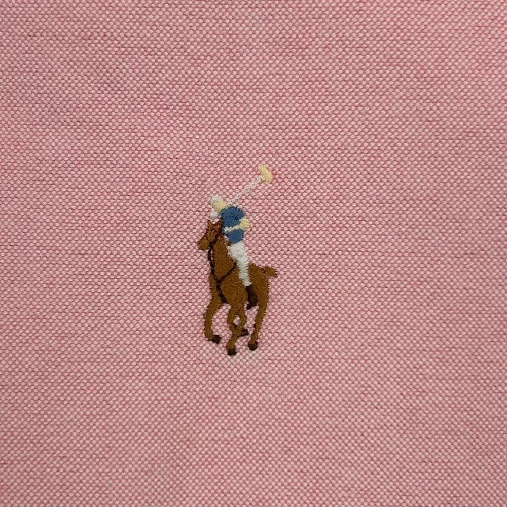 Ralph Lauren Yarmouth Shirt Men 17-34 Pink Oxford Button Down Classic Flesh Pony